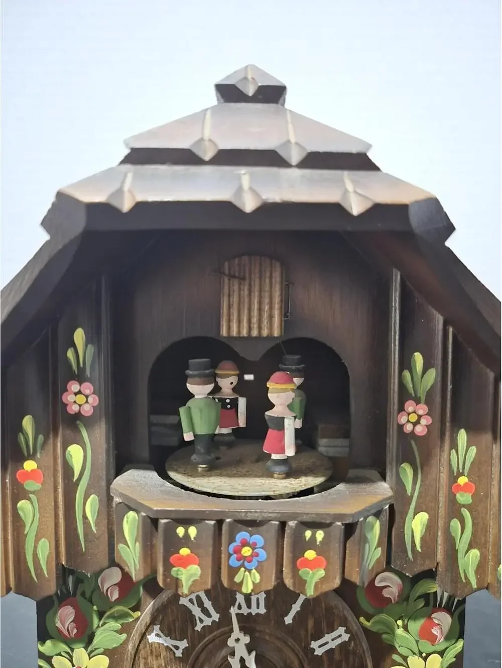 Vintage Cuckoo Clock Made In Germany Swiss Musical Movement Beautiful Handmade